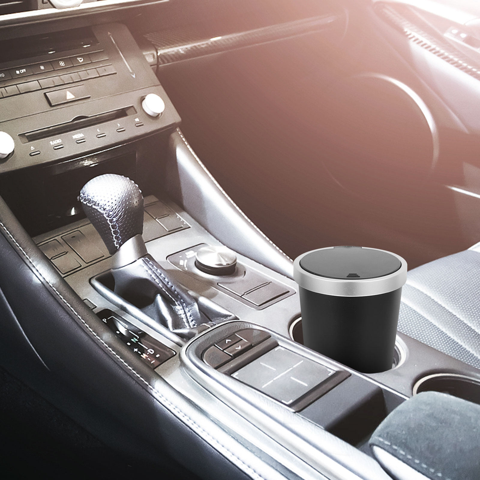 Car Accessories Must Have - Small Car Trash Can for Center