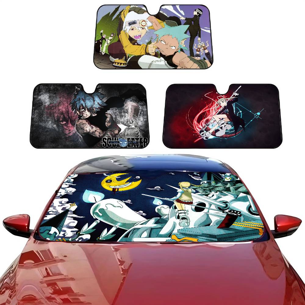 Windshield Sun Shade - Classic Soul Eater Novelty Car Front