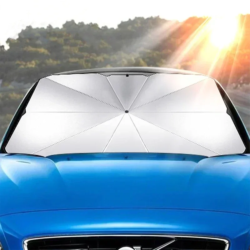 Windshield Sun Shade - Portable Car Sunshade Inside Front Windshield