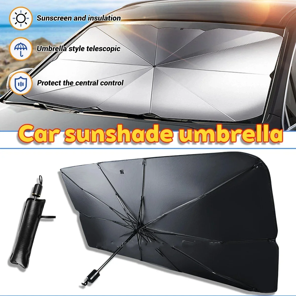 Car Umbrella Sunshade Windshie - đánh giá và giá Windshield Sun Shade