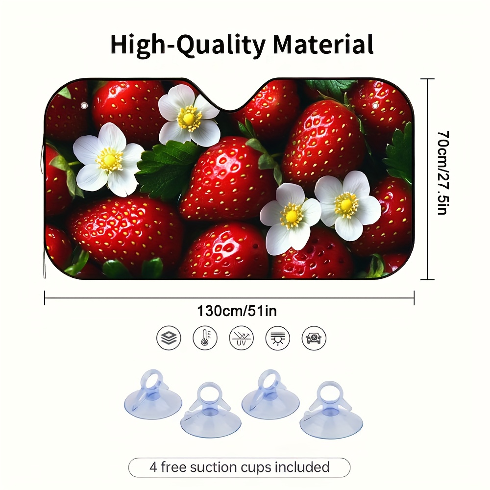 1pc Strawberries and Blossoms  - đánh giá và giá Car Accessories Must Have