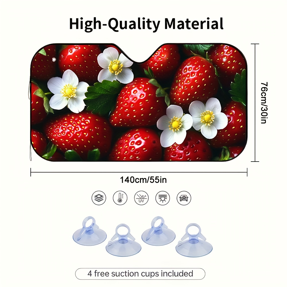 1pc Strawberries and Blossoms  - đánh giá và giá Car Accessories Must Have